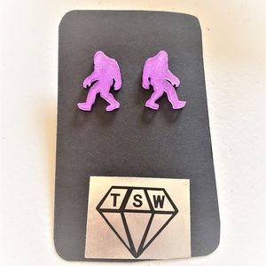 YETI SASQUATCH GLITTERY Mini Earrings
